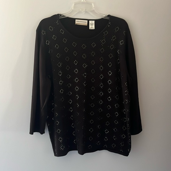 Black Rhinestone Sweater - Picture 1 of 3